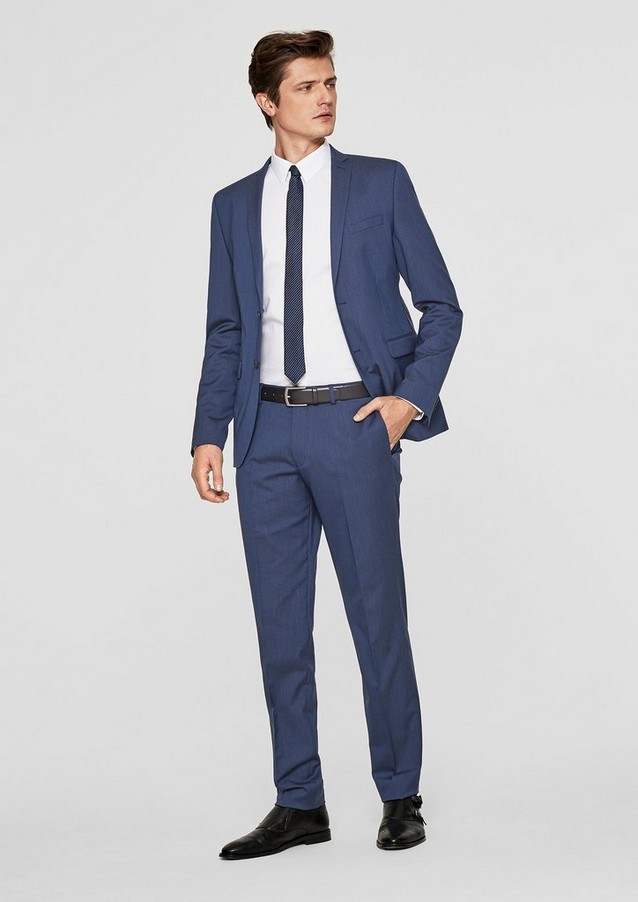 Men Trousers | Slim Fit: Suit trousers with stretch for comfort - VS11252