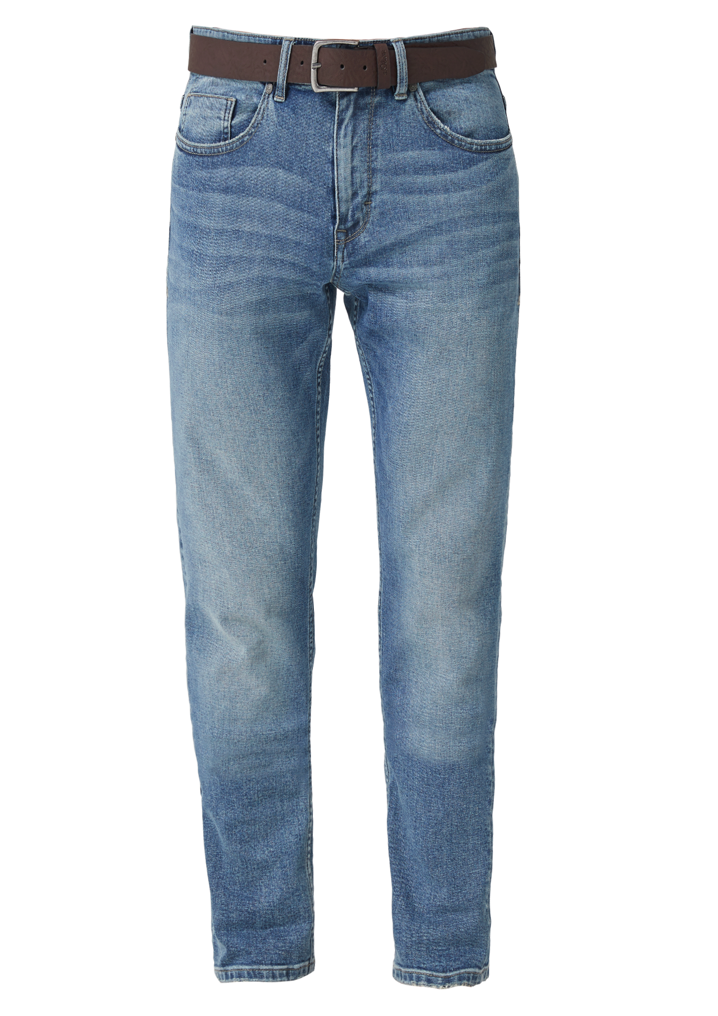 Heren Slim fit: straight leg jeans - lichtblauw stretchjeans 4 |  www.soliver.nl