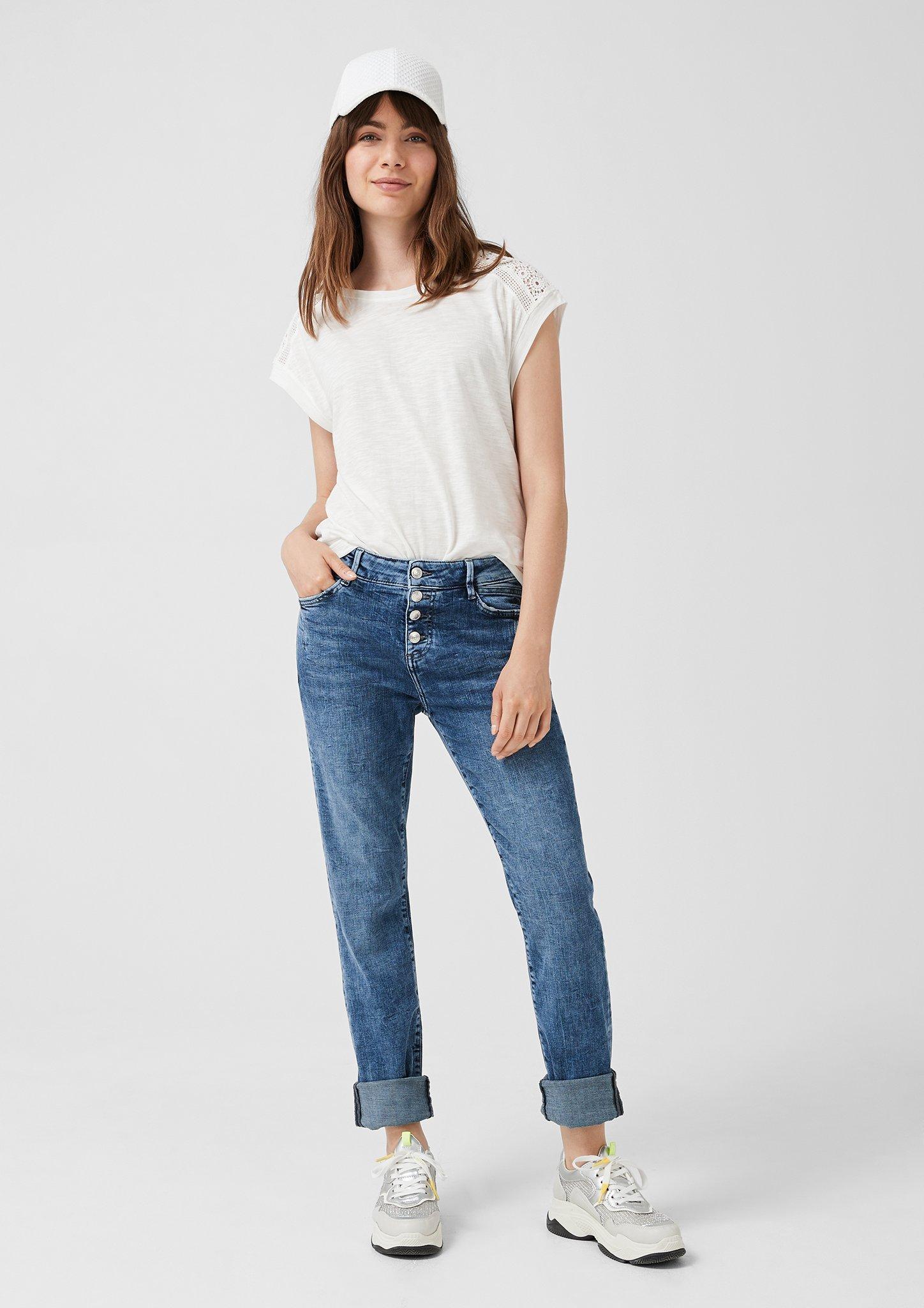 s oliver jeans smart straight regular fit medium rise straight leg