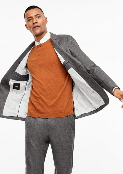 Men Tailored jackets & waistcoats | Slim: Fine flannel tailored jacket - CA79506