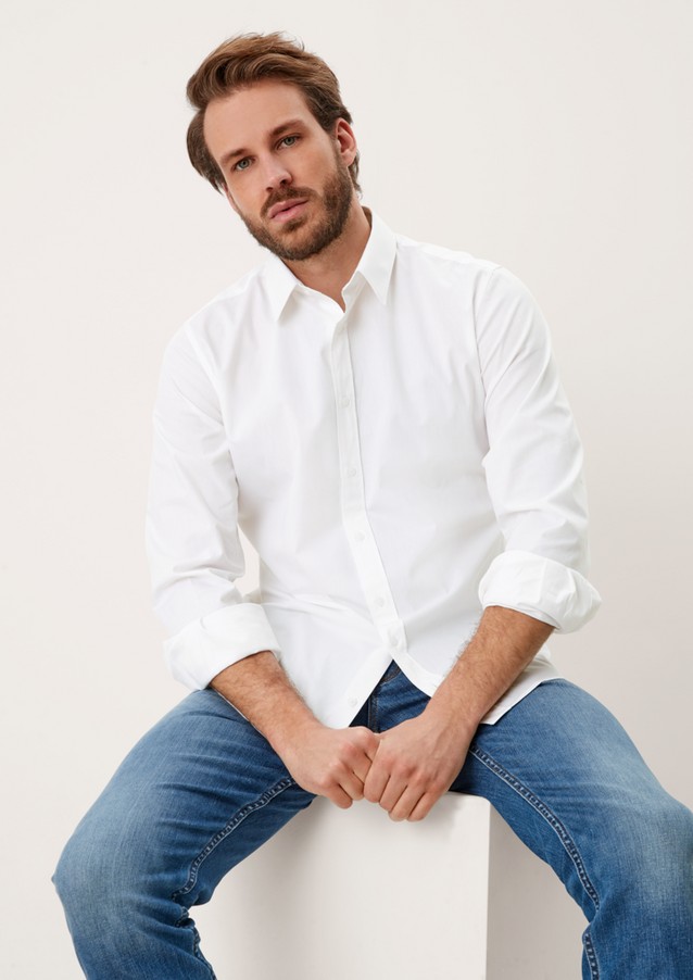 Hommes Chemises | Chemise à manches longues et col Kent - LZ49027