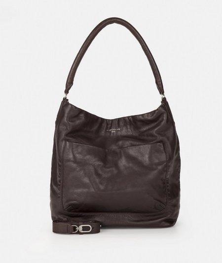 Black-NWT LIEBESKIND Berlin Tokio Fringe Leather Hobo Handbag 
