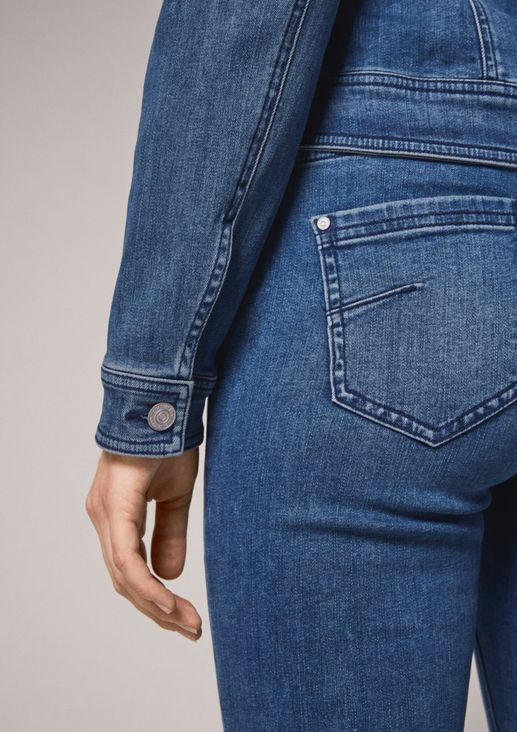 Jeansjacke mit abnehmbarer Kapuze 