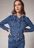 Denim jacket with a detachable hood from comma