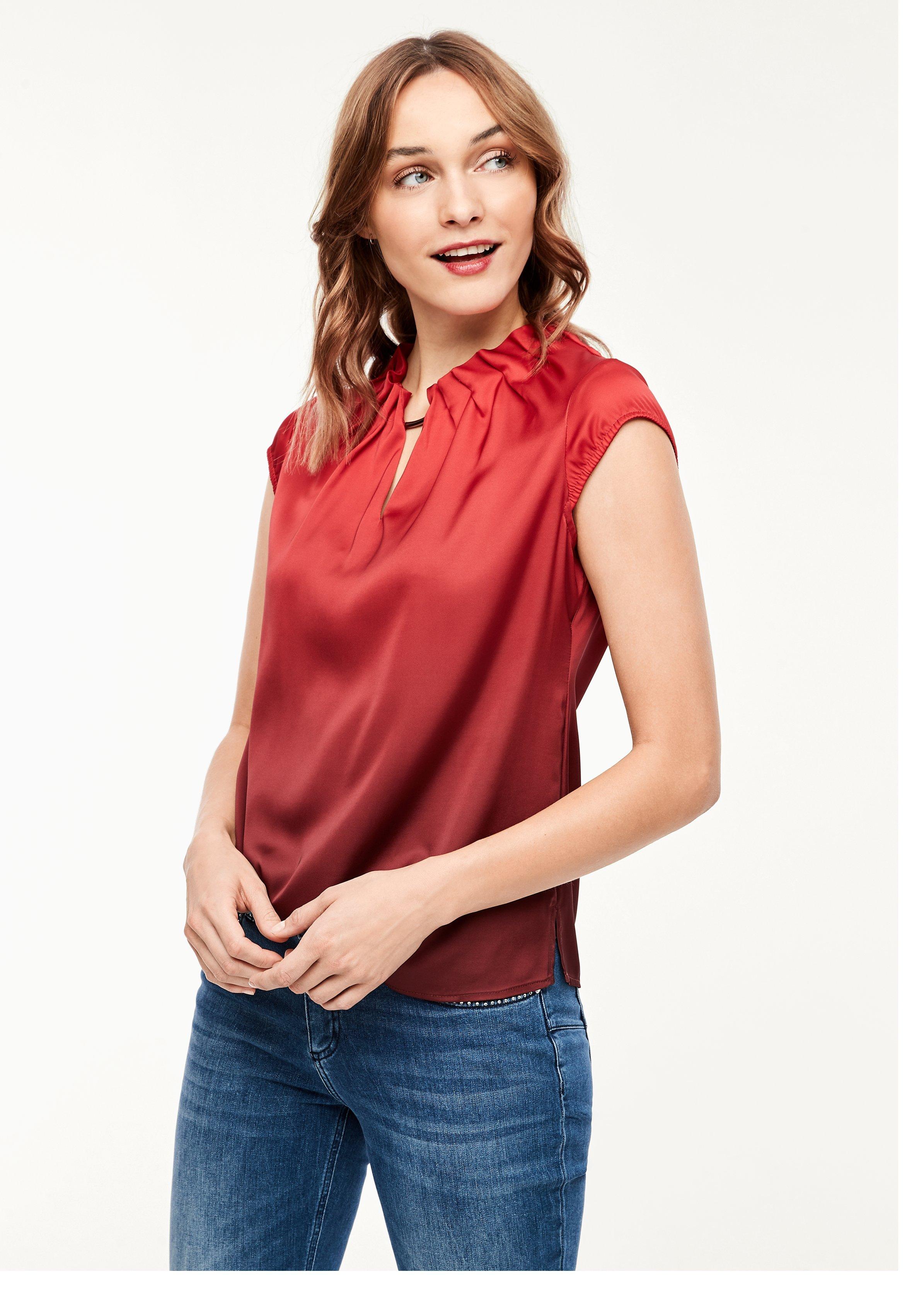 short sleeve satin top