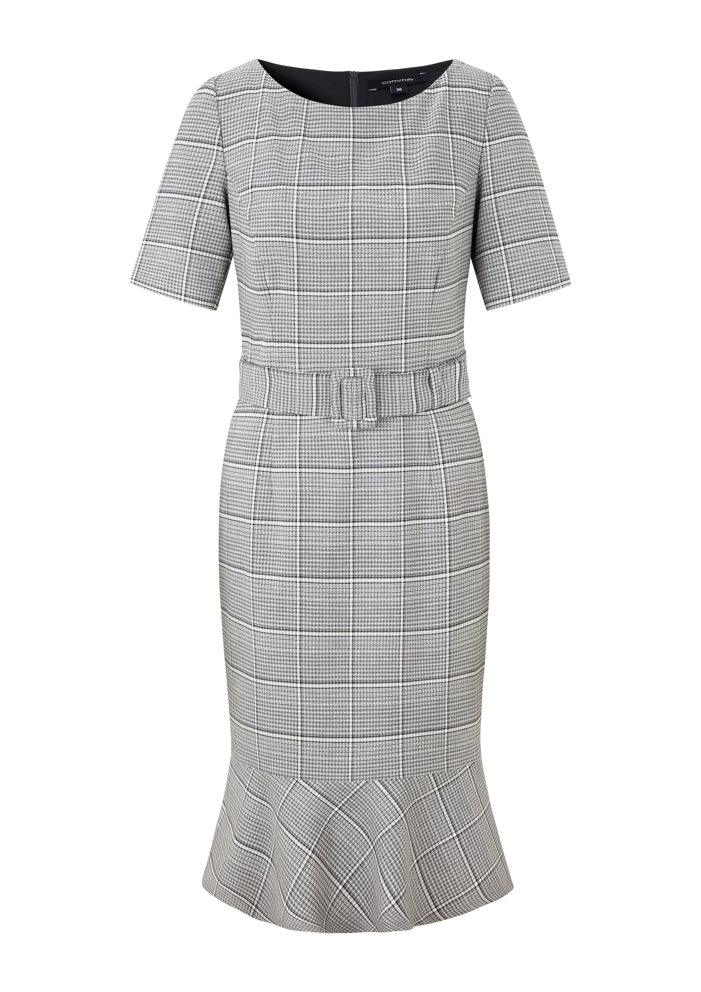 comma Dress with a check pattern