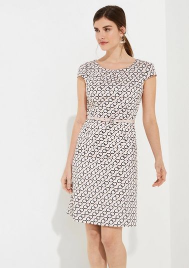 Elegant dress with an all-over pattern from comma
