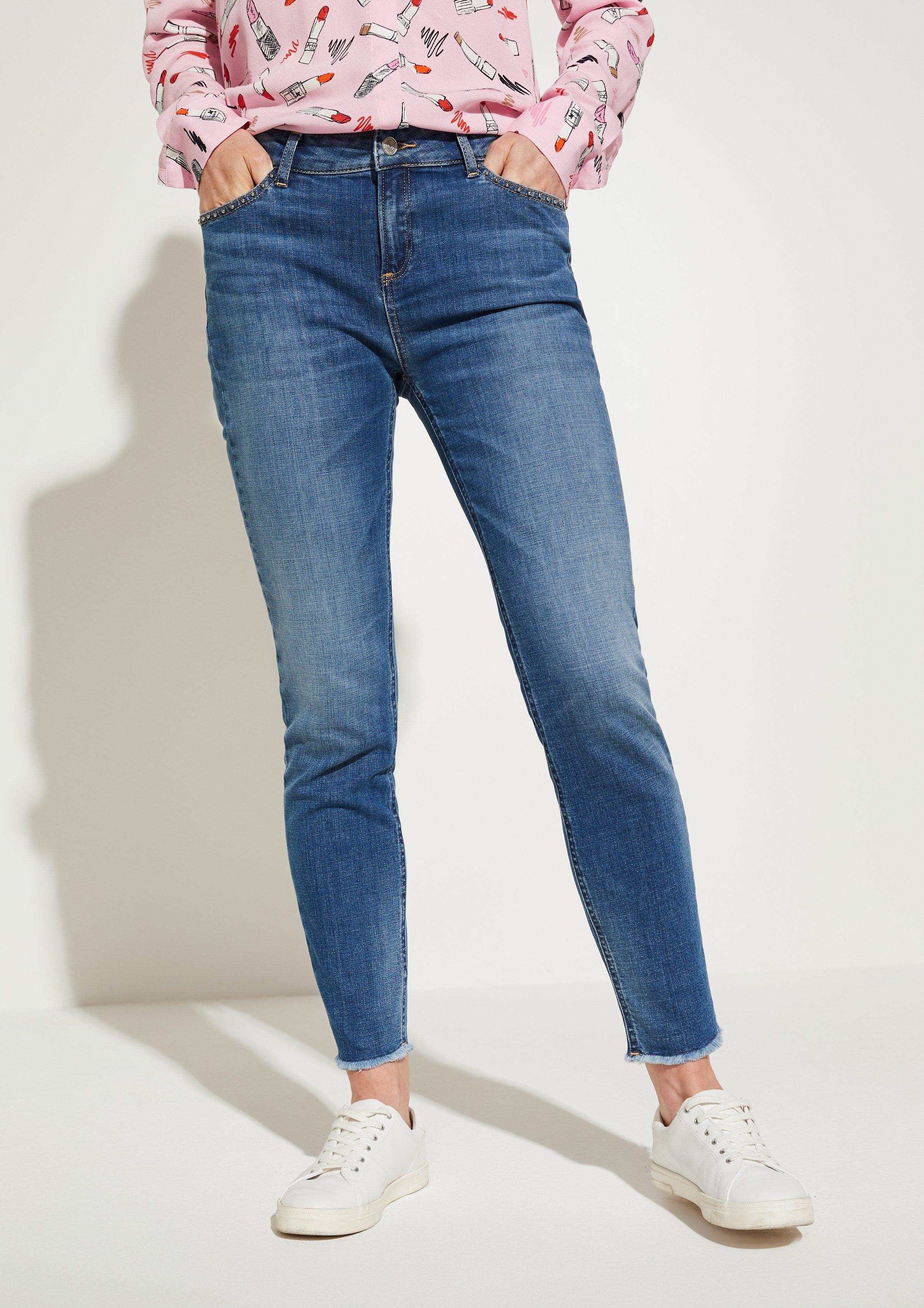 slim fit ankle length jeans