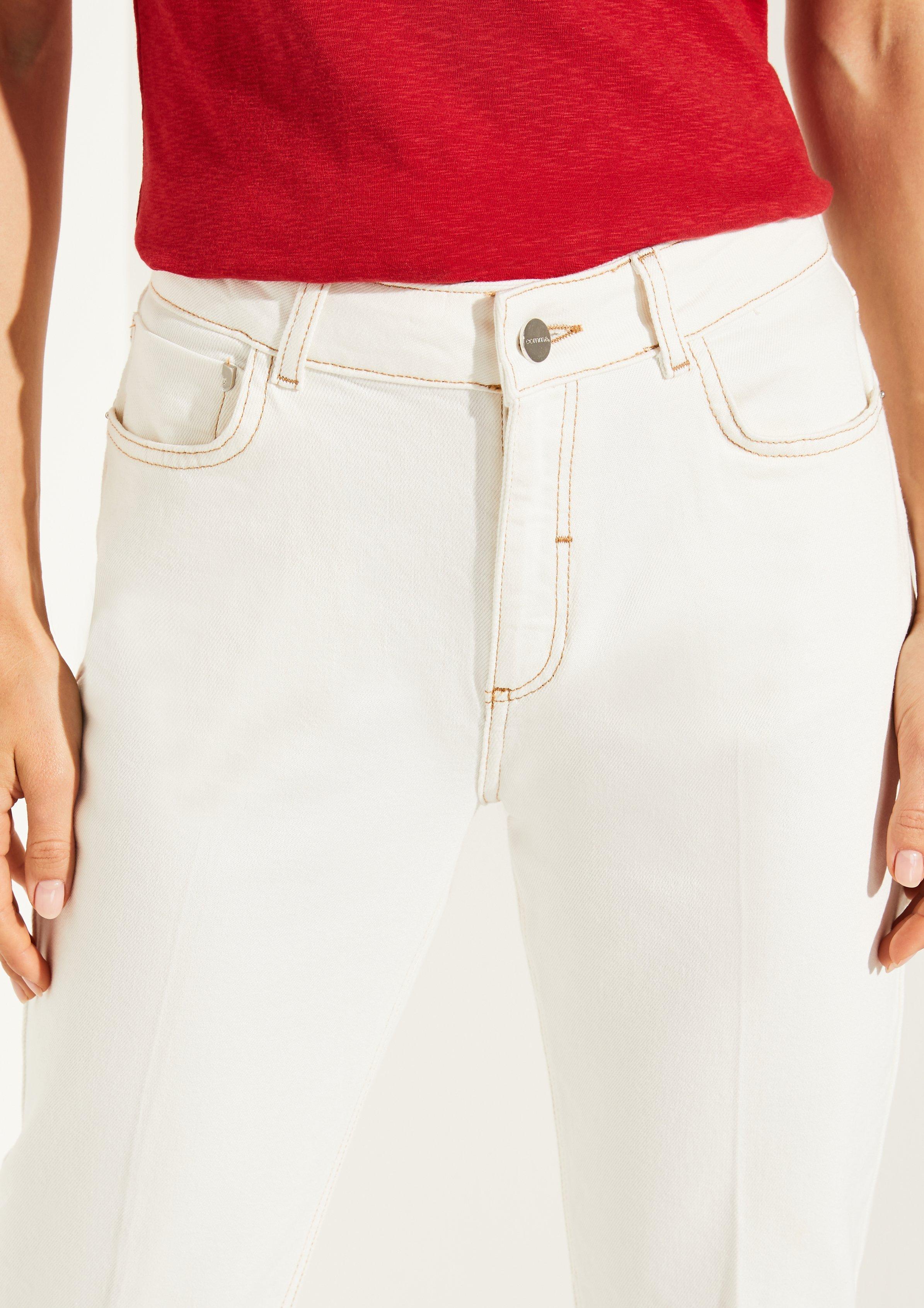 Comma Helle Jeans Mit Bugelfalten