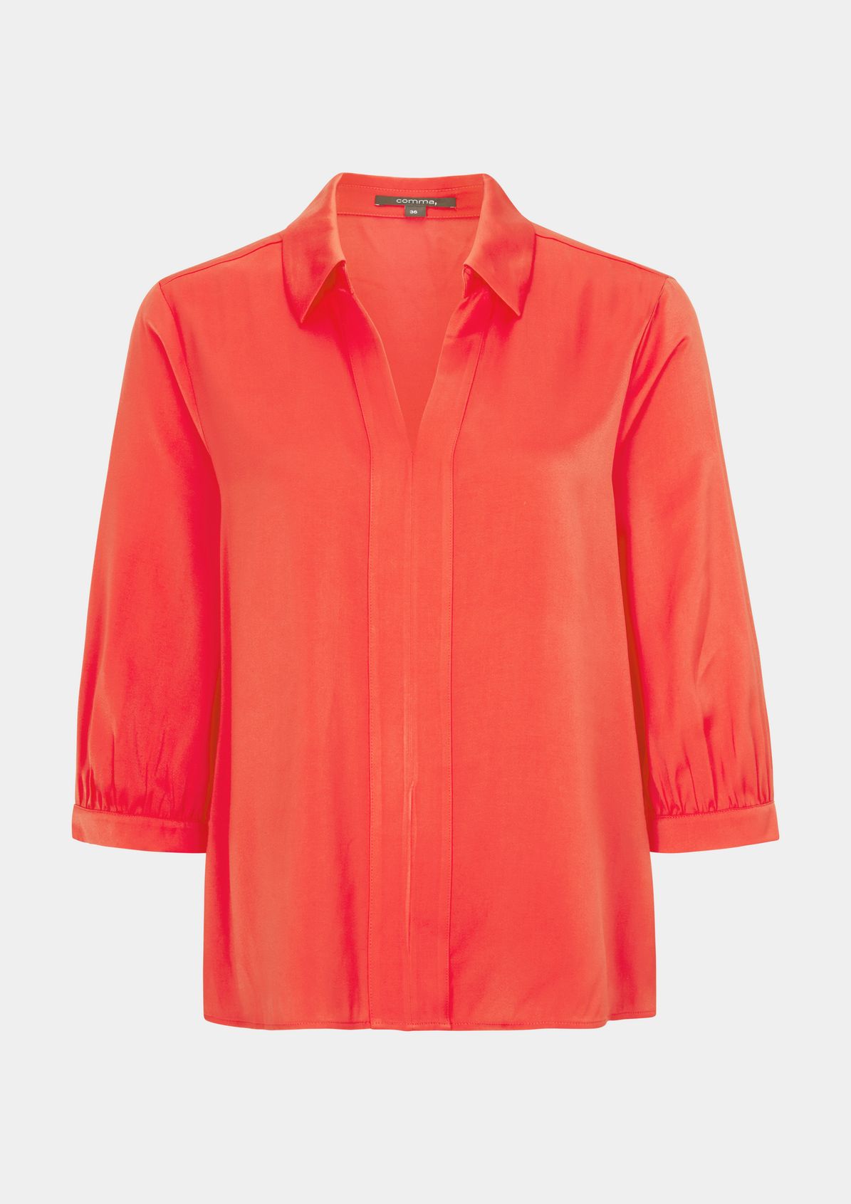 Satin blouse with a V-neckline from comma