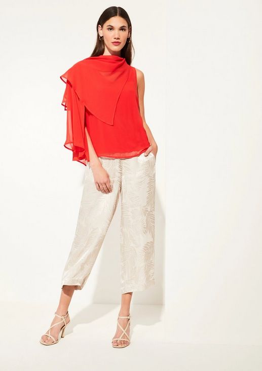 Blouse top with a chiffon cape from comma