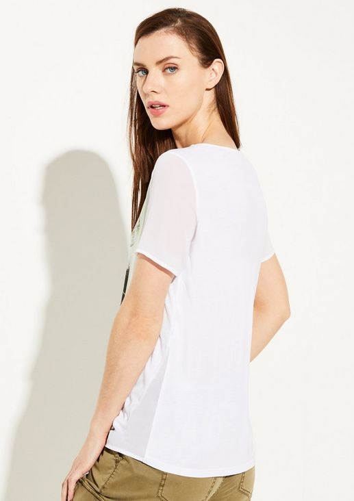 T-Shirt mit Double Layer-Front 