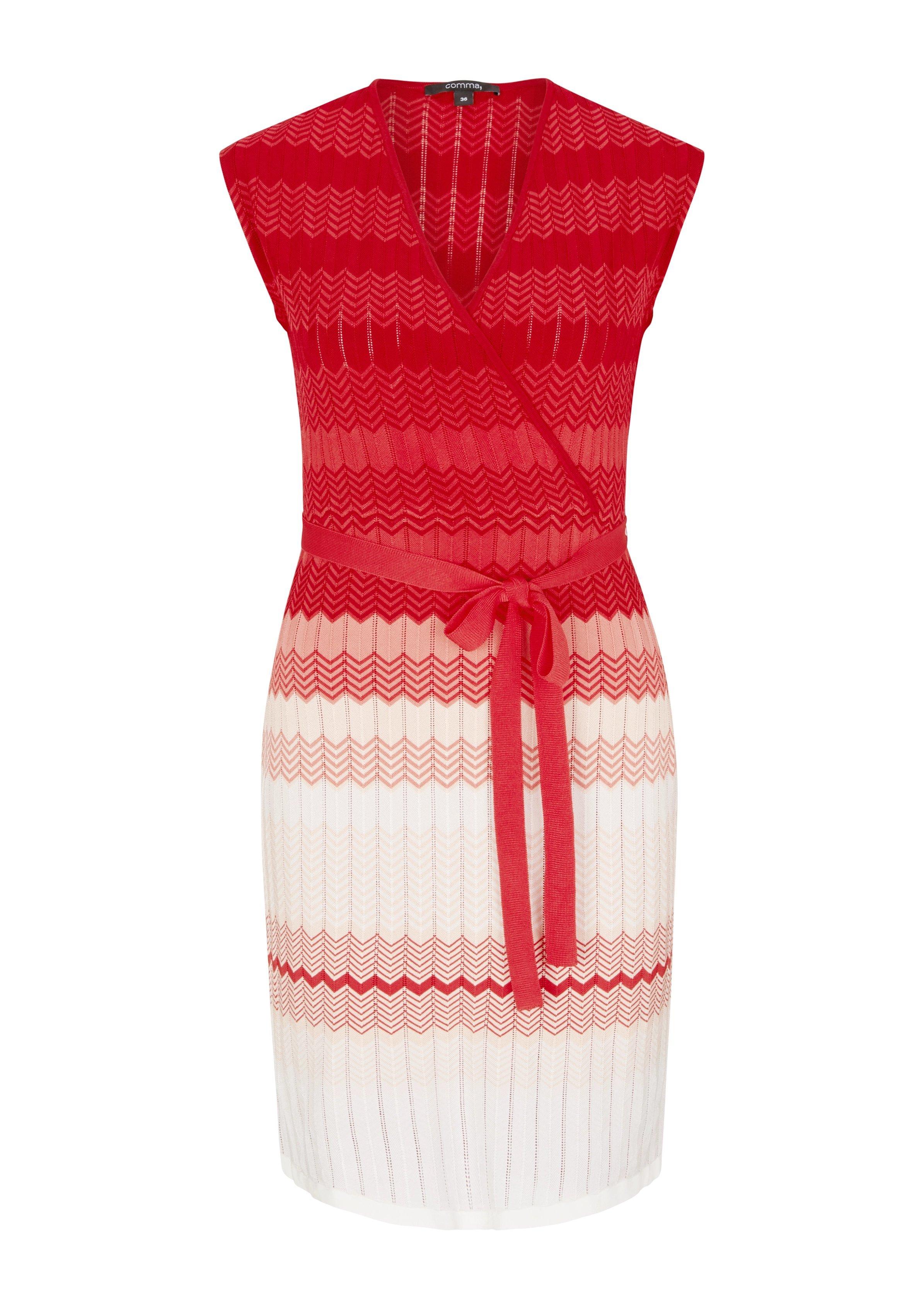 Comma Kleid Mit Abstraktem Muster 