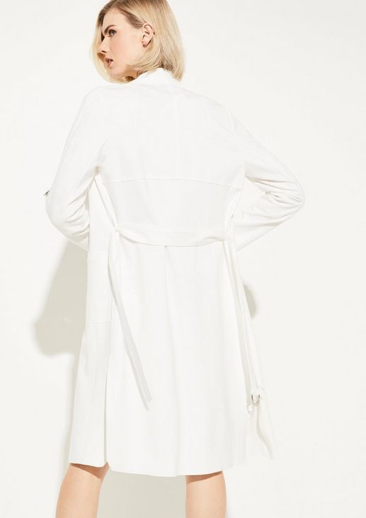 Trench coat-style jersey coat from comma