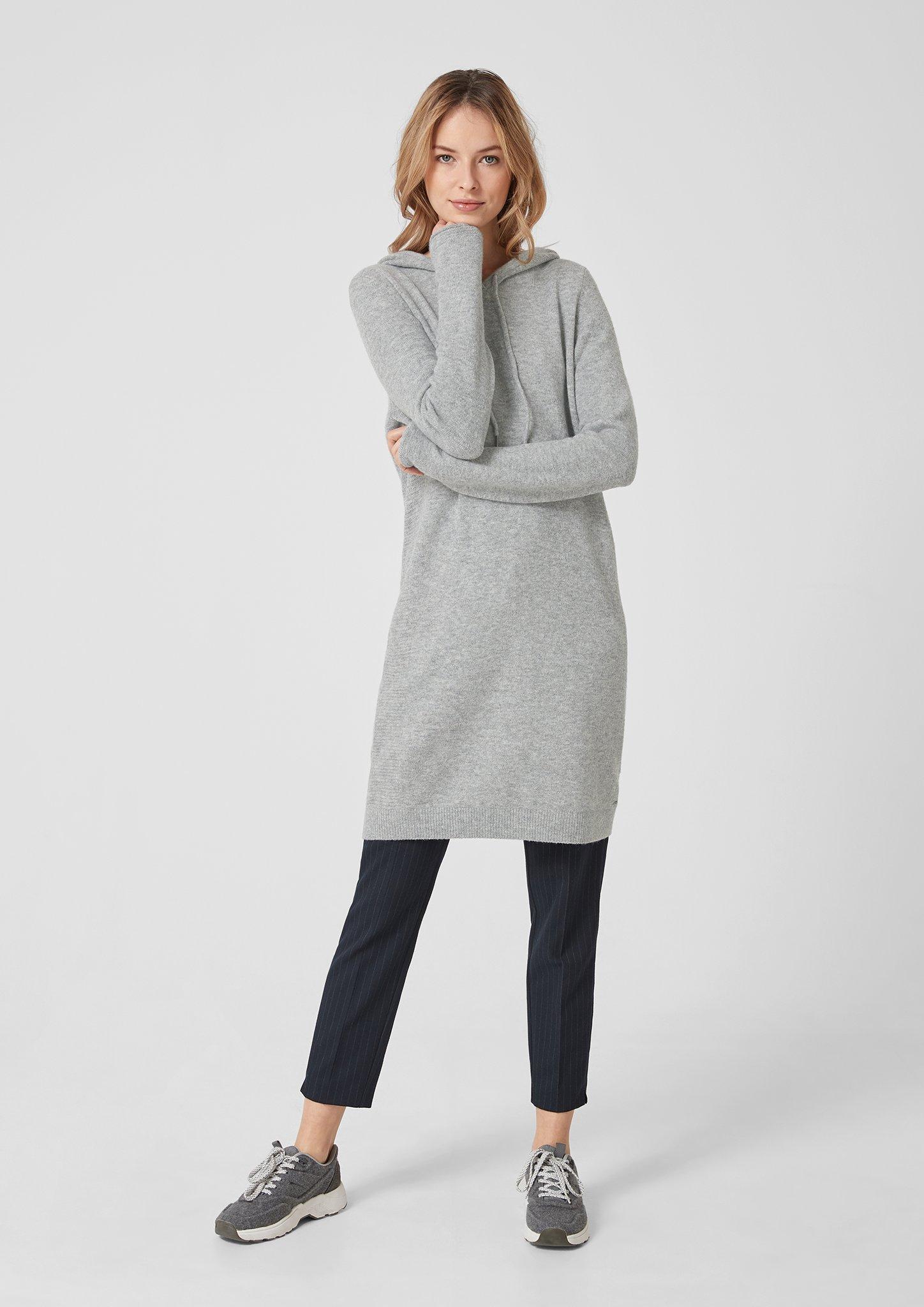 hooded knit dress