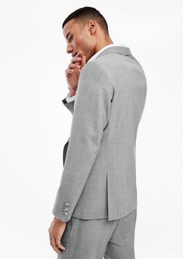 Men Tailored jackets & waistcoats | Slim Fit: Sports jacket with new wool - AD23294