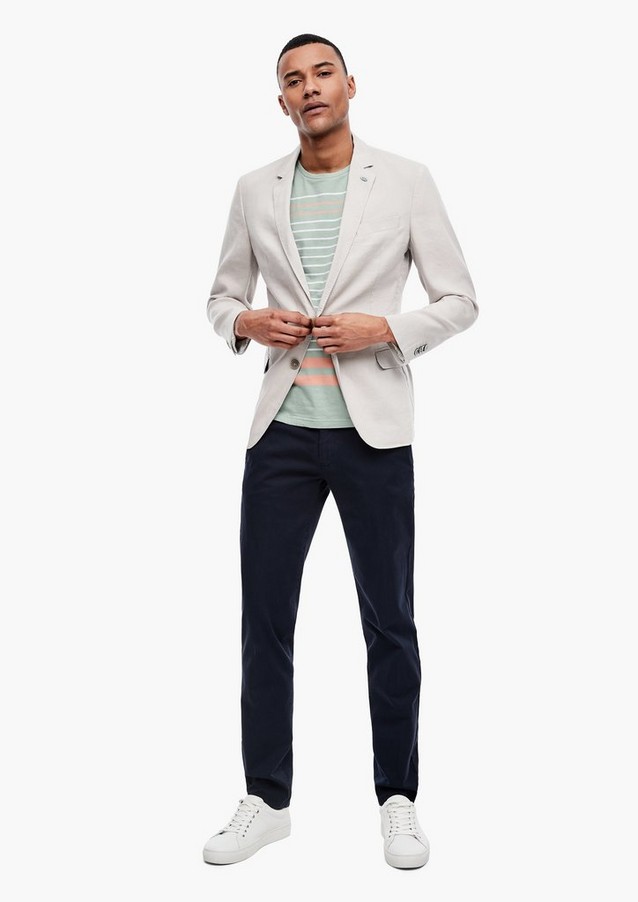 Men Tailored jackets & waistcoats | Slim Fit: Linen blend jacket - CN24030