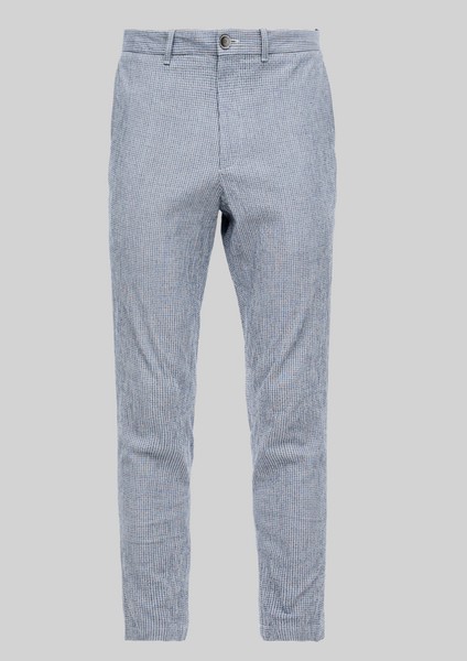 Men Trousers | Slim Fit: fine check cotton trousers - XY41528