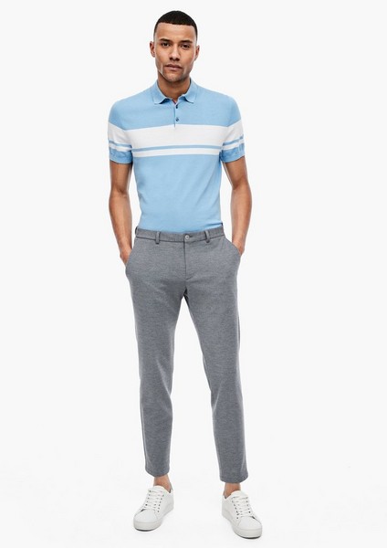 Men Trousers | Slim Fit: tracksuit trousers with a piqué texture - GQ26188