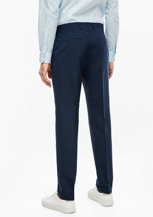 Men Trousers | Slim Fit: Trousers with new wool - NQ41122