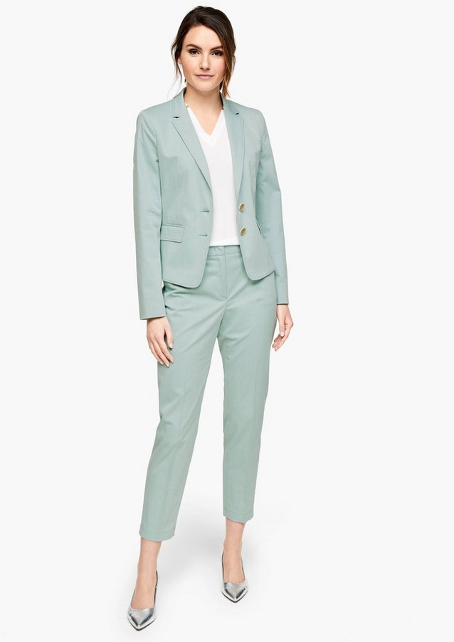 Women Trousers | Slim Fit: 7/8-length trousers with a woven pattern - UB78499