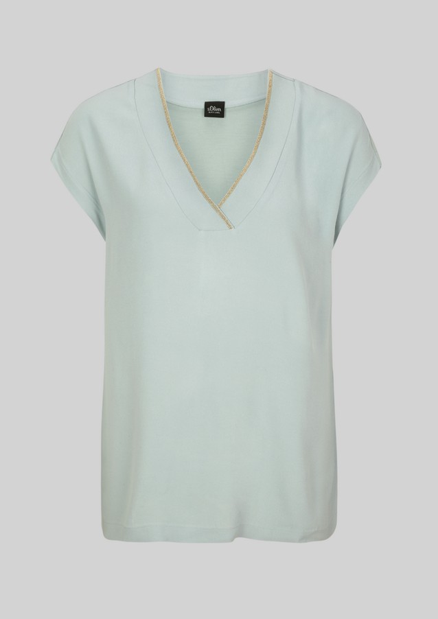 Damen Shirts & Tops | T-Shirt mit Schmuck-Detail - AJ92725