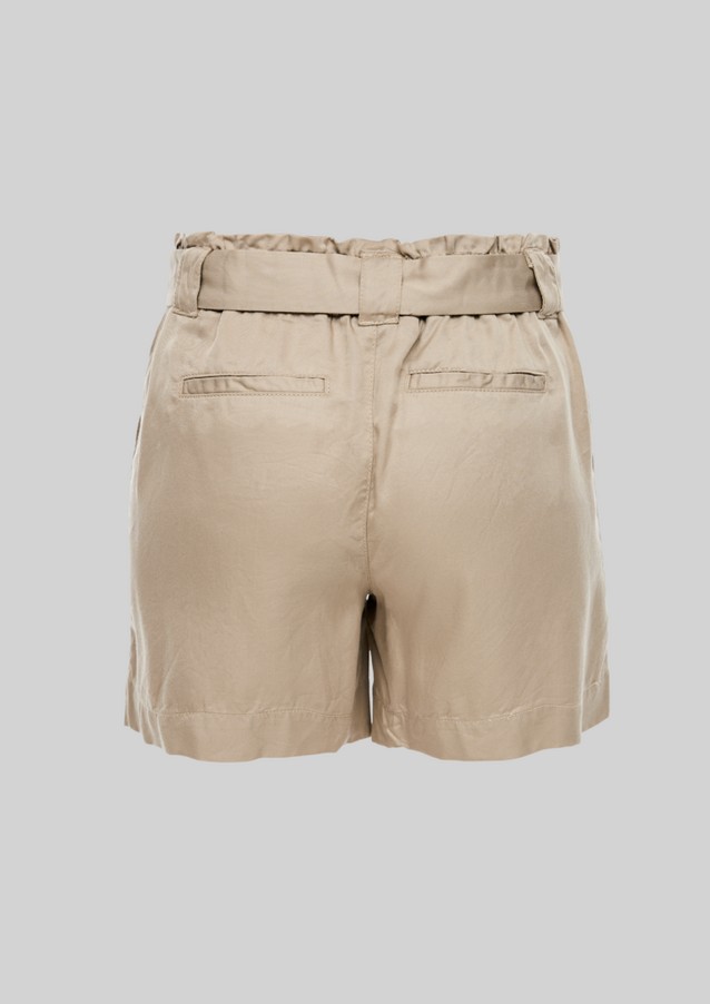 Femmes Shorts | Short en lyocell doté d'une ceinture à nouer - YV86240