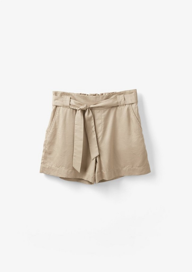 Damen Shorts | Lyocell-Shorts mit Stoffgürtel - UN95565