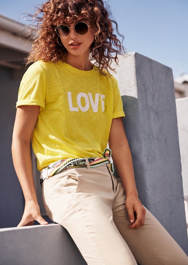 Damen Shirts & Tops | Flammgarnshirt mit Applikation - WT53422