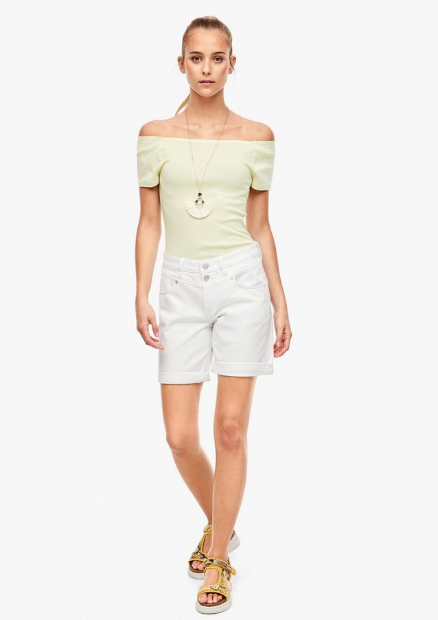 Damen Shirts & Tops | Off-Shoulder-Shirt mit Rippstruktur - HO02628
