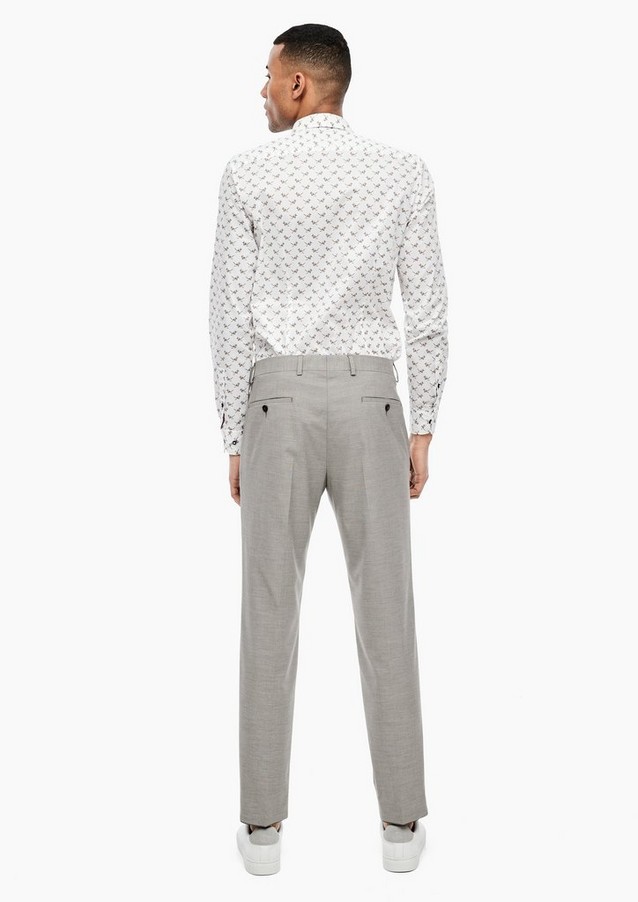 Men Trousers | Slim Fit: trousers with a woven texture - DK79637