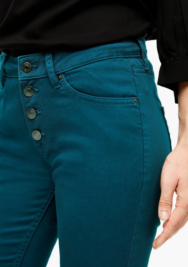 Femmes Shorts | Slim Fit : corsaire unicolore - XU96205