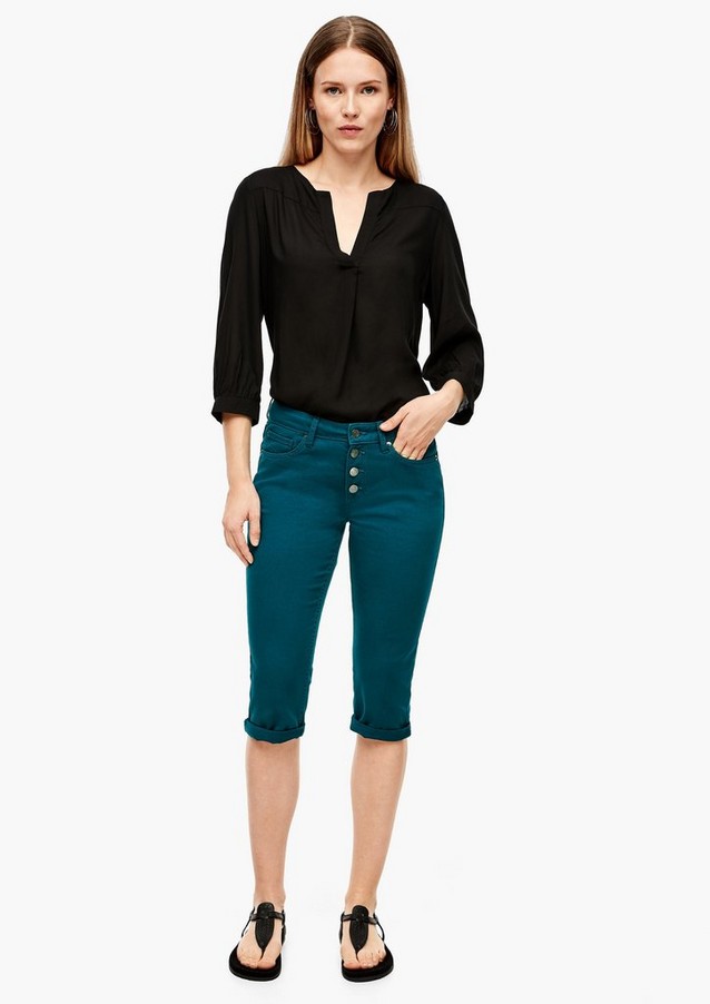 Damen Shorts | Slim Fit: Capri in Unicolor - BE14077