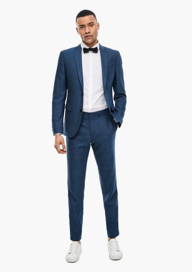 Men Trousers | Slim Fit: trousers in blended new wool - QB85142