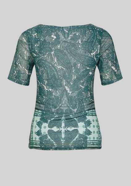 Femmes Shirts & tops | T-shirt en mesh à fronces - ID21124