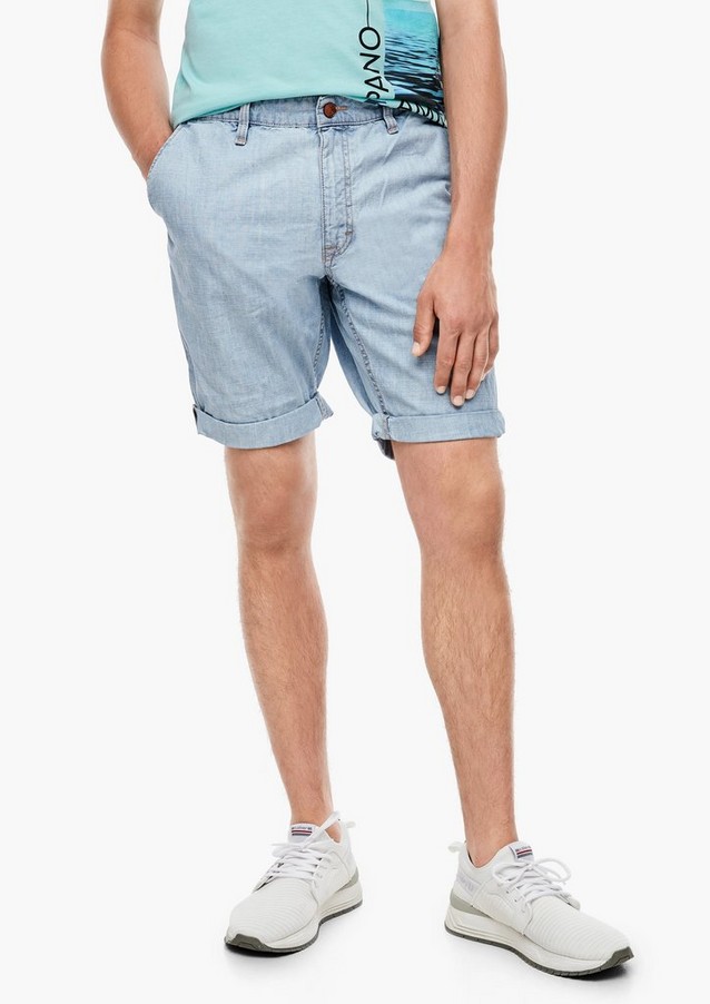 Men Bermuda Shorts | Regular Fit: light denim Bermuda shorts - YE74466