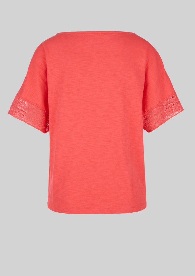 Damen Shirts & Tops | Boxy Shirt mit Häkelspitze - ZH26366