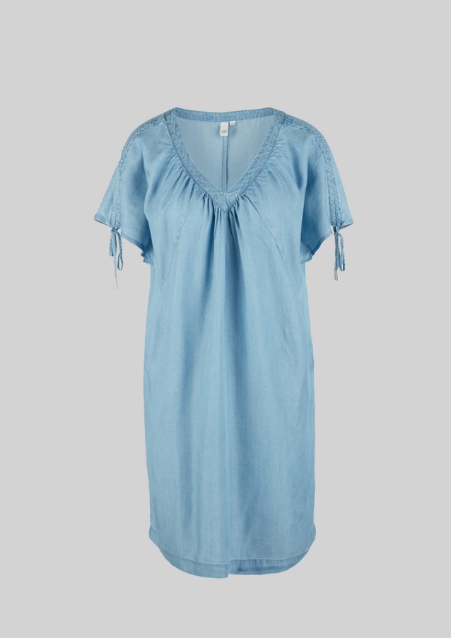 Femmes Robes | Robe en jean légère ornée de fronces - QC31408