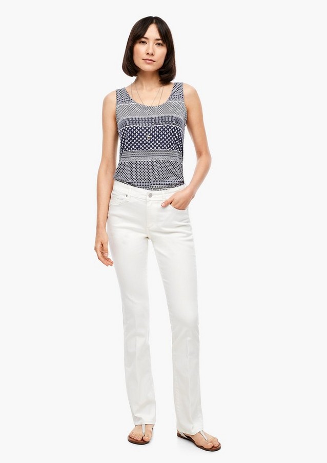 Femmes Jeans | Slim Fit : jean stretch blanc - UP50125