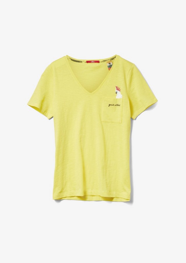 Damen Shirts & Tops | Flammgarnshirt mit Print - NY41581