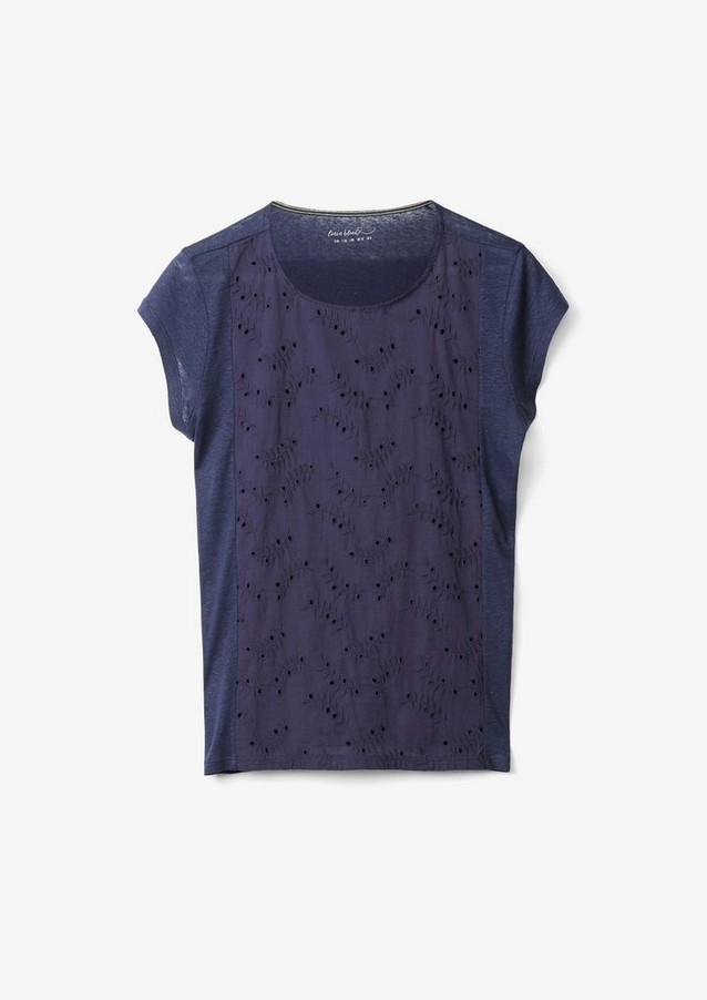 Damen Shirts & Tops | Materialmix-Shirt mit Lochstickerei - BP37215