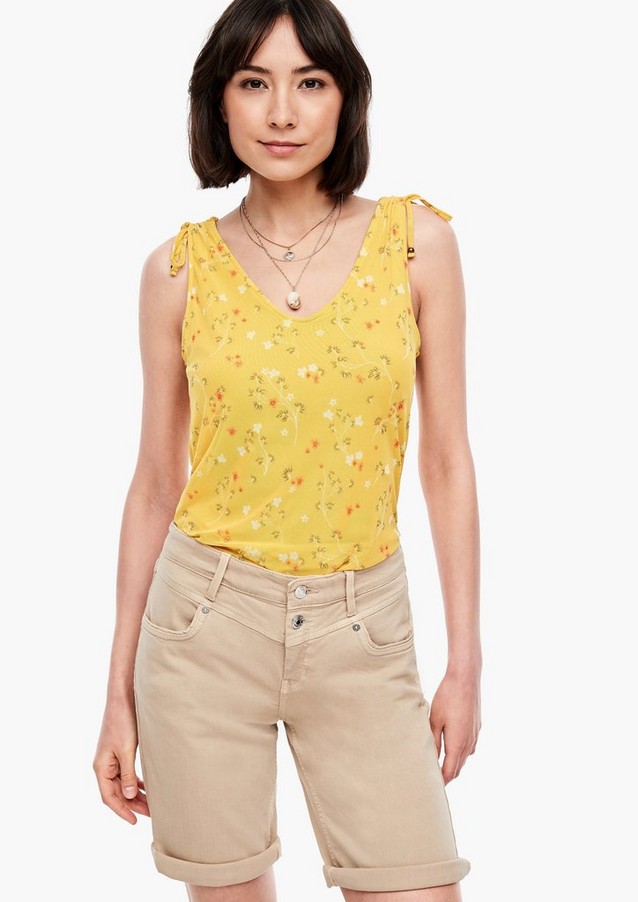 Damen Shirts & Tops | Mesh-Top mit floralem Print - LM54294
