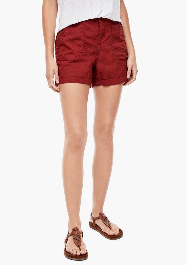 Damen Shorts | Regular Fit: Shorts aus Leinenmix - OK61481