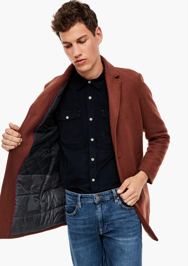 Men Jackets & coats | Wool blend coat with padding - GL48775