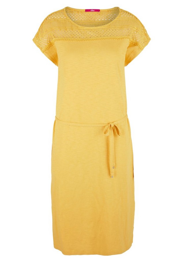 Damen Kleider | Jerseykleid mit Spitzen-Passe - JH09062