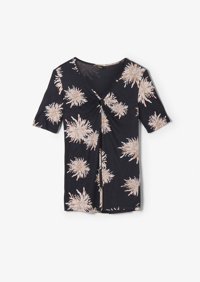 Femmes Shirts & tops | T-shirt à manches courtes orné d'un motif cachemire - FY57195