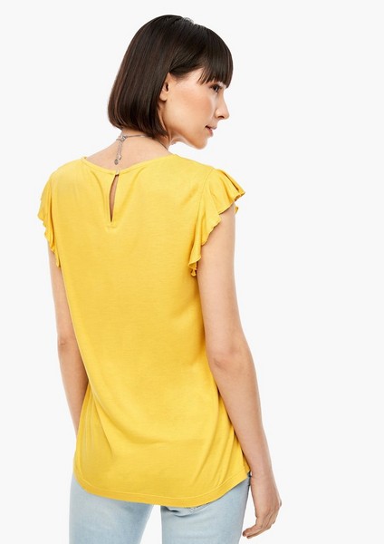 Damen Shirts & Tops | Jerseyshirt mit Crêpe-Front - LU90429