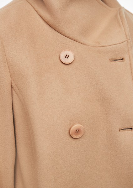 Women Jackets | Pea coat with a large collar - TF50201