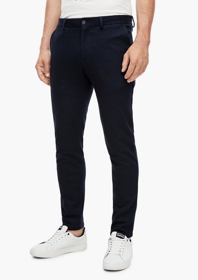 Men Trousers | Slim fit: Patterned tracksuit suit trousers - AH65159