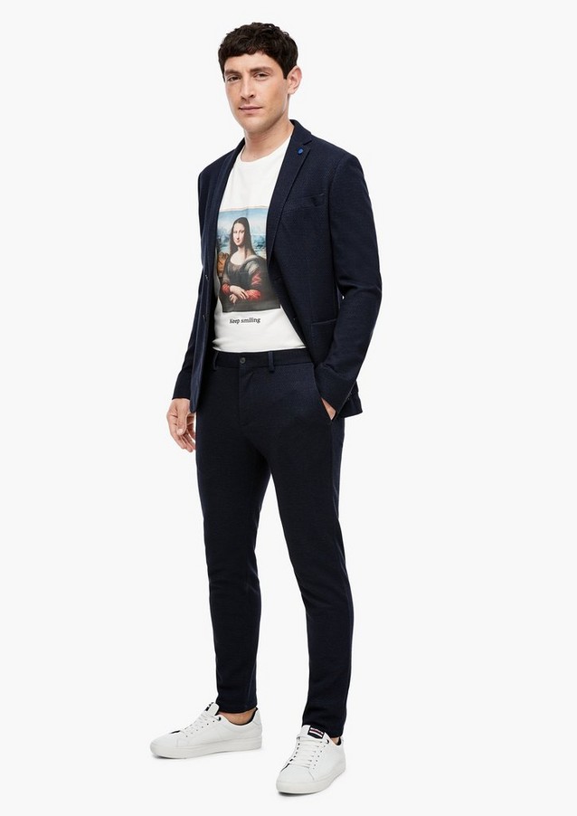 Men Trousers | Slim fit: Patterned tracksuit suit trousers - DX54300